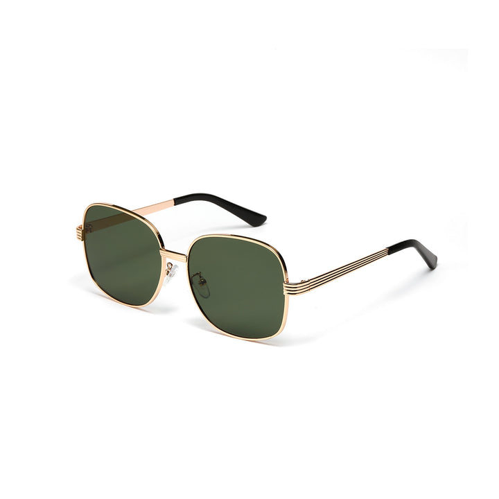 Damen modische kantige Sonnenbrille mit luxuriösem goldenen Rahmen Karnz