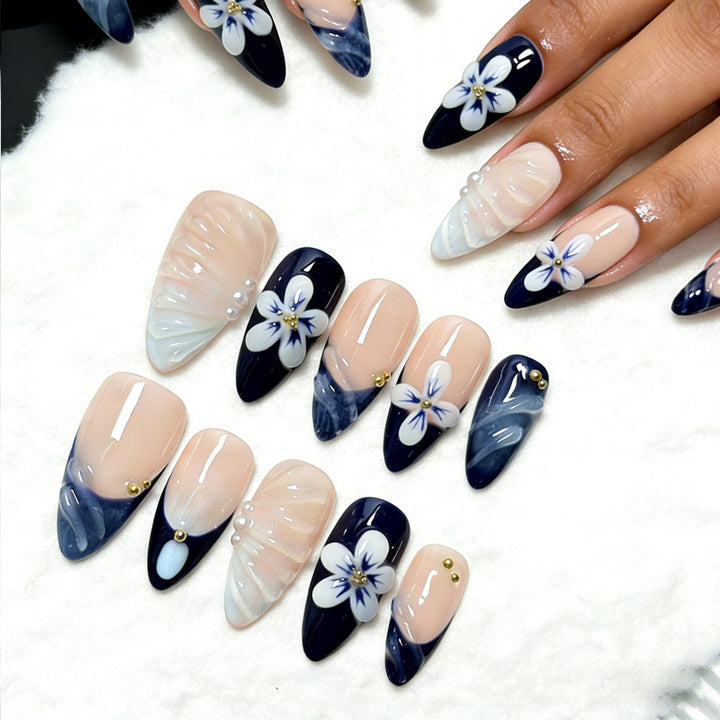 Florales Themen Press-On Nagel Set Karnz
