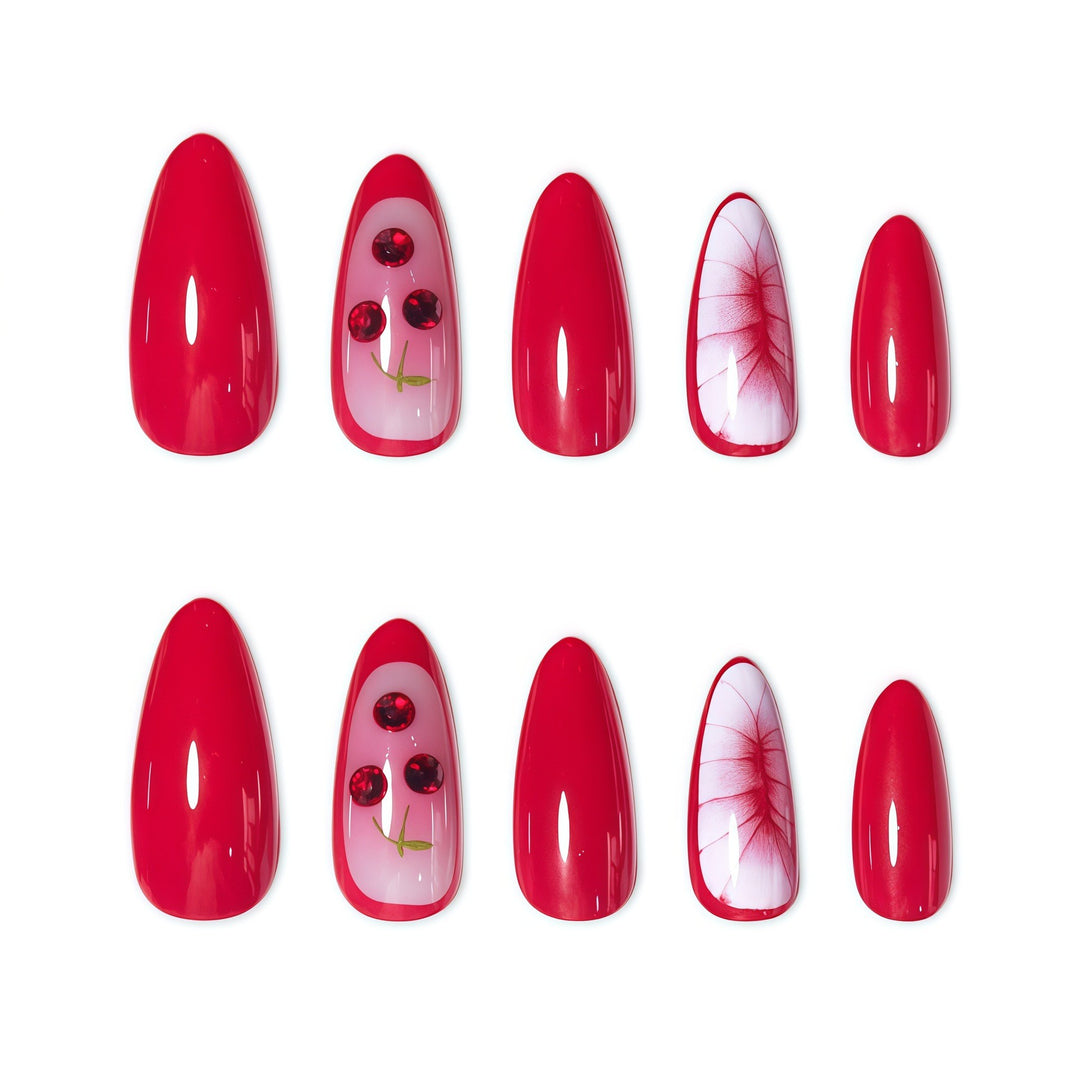 Künstlerisches Kirschblüten-Nageldesign Karnz