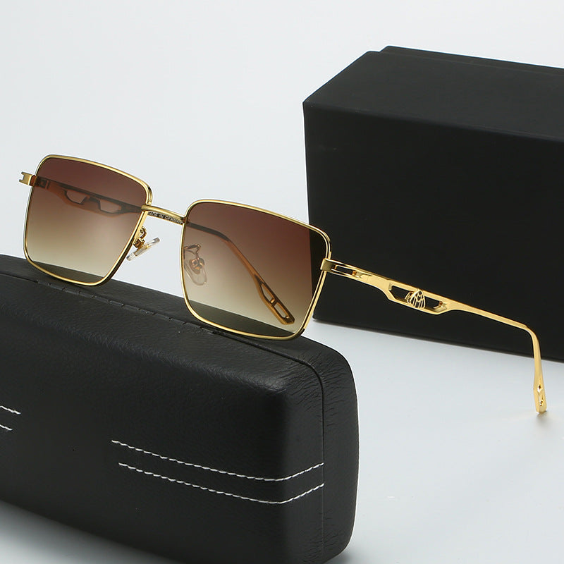Damen Luxus Sonnenbrille mit markantem Geometrie-Rahmen und polarisierten Gläsern Karnz
