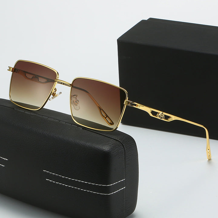 Damen Luxus Sonnenbrille mit markantem Geometrie-Rahmen und polarisierten Gläsern Karnz