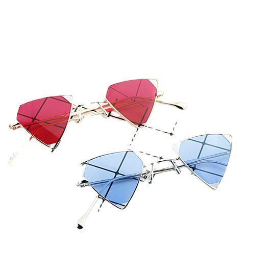 Damen geometrische Sonnenbrille mit elegantem Metallrahmen Karnz