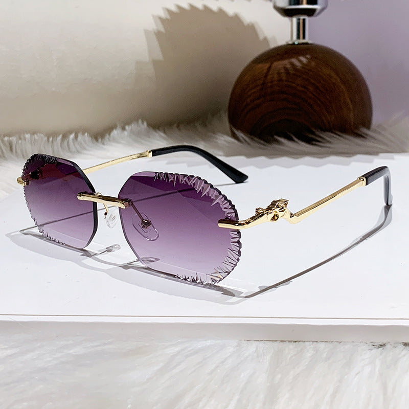 Damen extravagante Sonnenbrille mit blumenförmigem Design und hochwertigem UV-Schutz Karnz