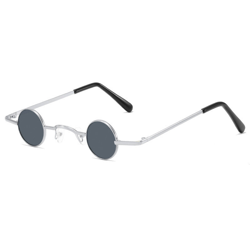 Retro-inspirierte runde Metallrahmen-Sonnenbrille Karnz