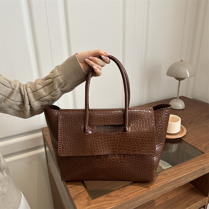 WoCrocodile Texturiert Strukturierte Handtasche Karnz