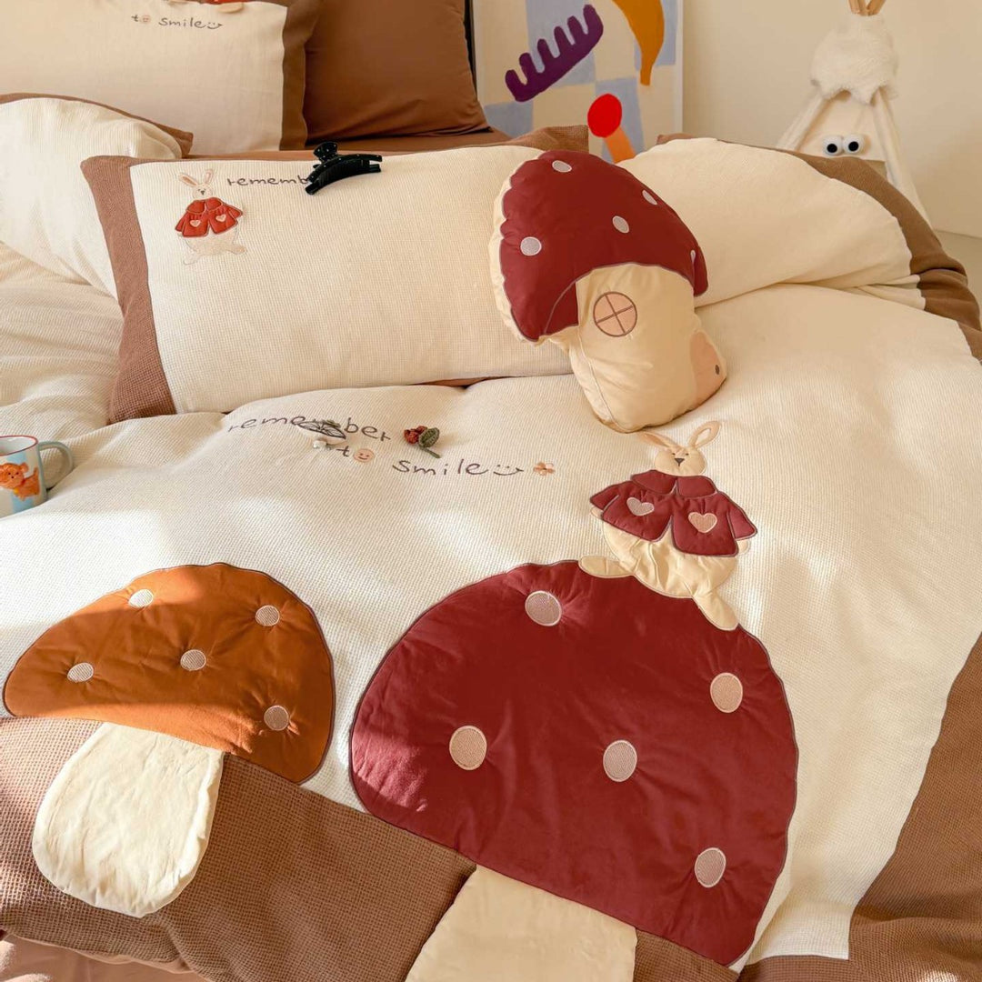 Kinder-Camping-Applikations-Baumwoll-Bettbezug-Bettwäsche-Set
