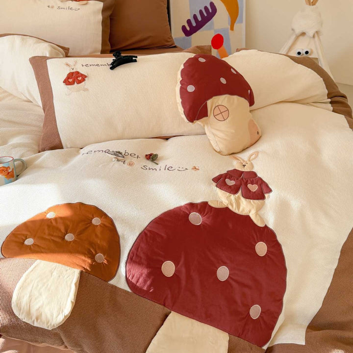 Kinder-Camping-Applikations-Baumwoll-Bettbezug-Bettwäsche-Set