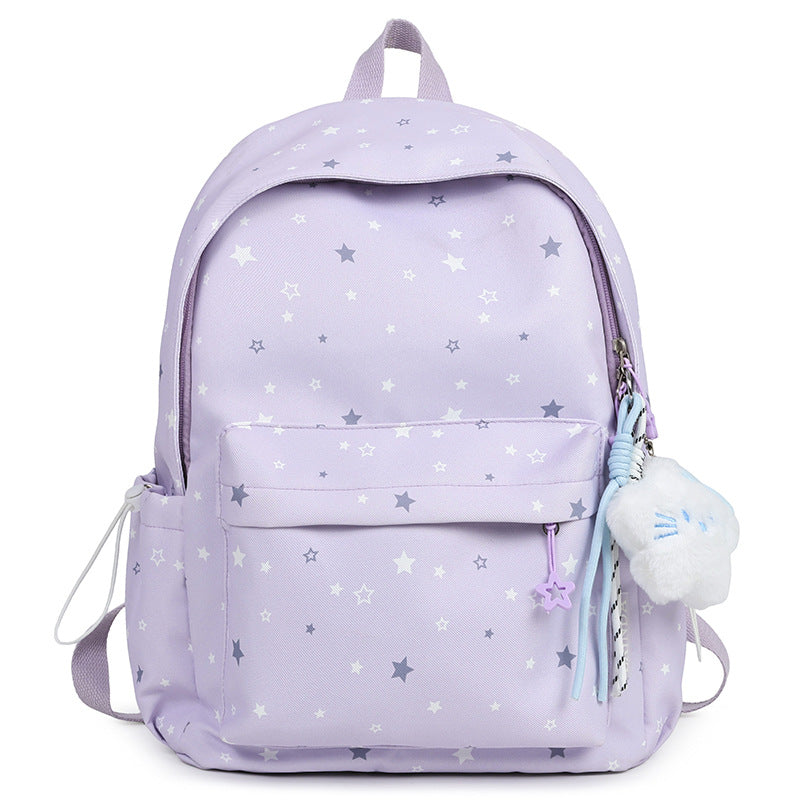 Sternmuster Plüsch Rucksack Karnz