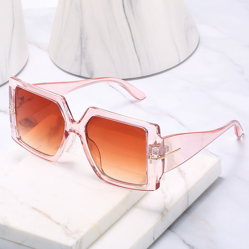 Oversized Geometrische Schild Sonnenbrille Karnz