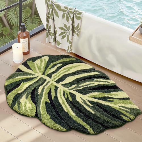 Monstera-Blatt-förmiger Teppich Karnz