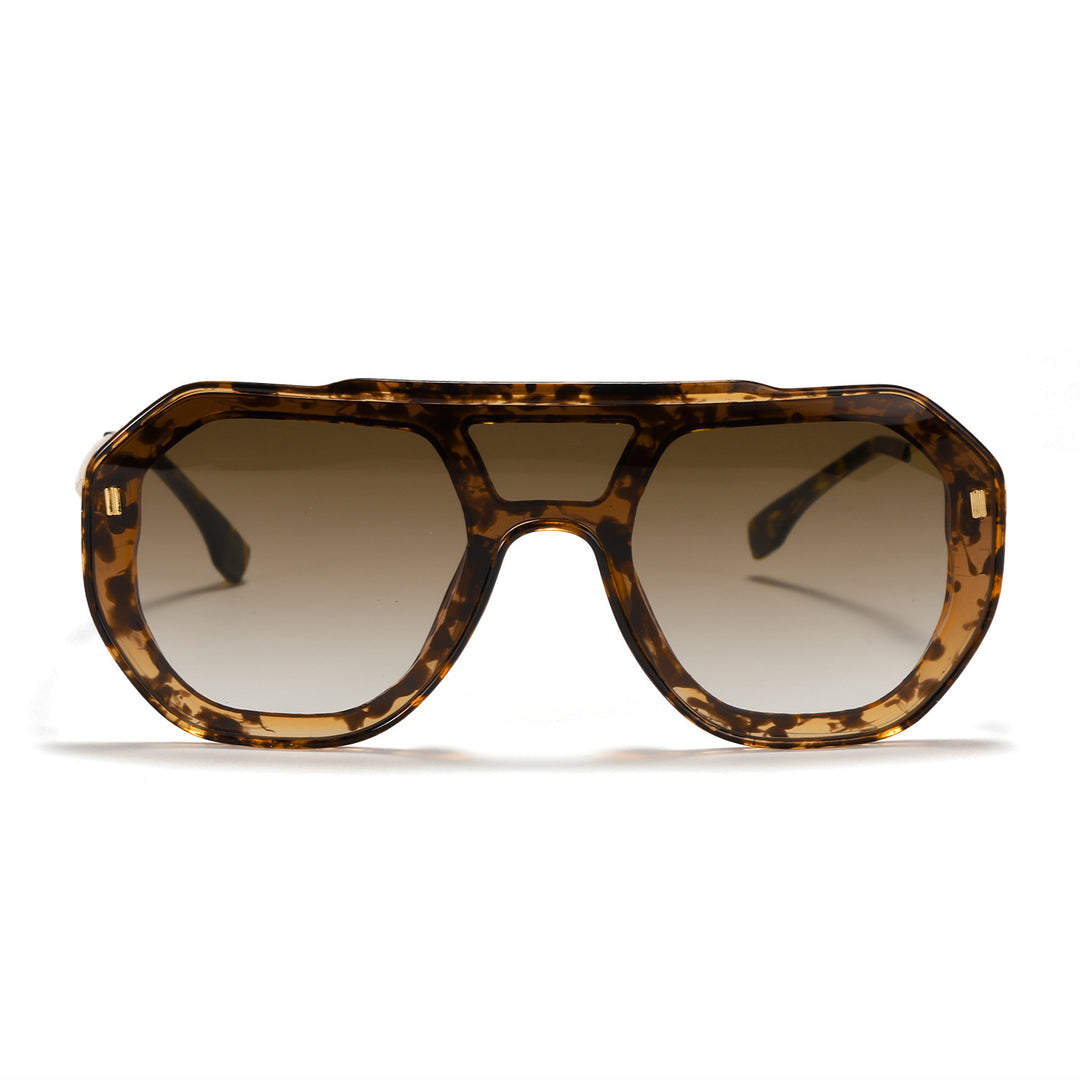 Damen oversized geometrische Sonnenbrille mit elegantem Rahmen Karnz