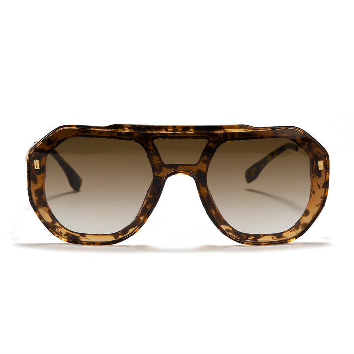 Damen oversized geometrische Sonnenbrille mit elegantem Rahmen Karnz