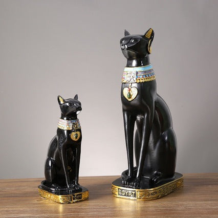 Antike Ägyptische Katzenfiguren Karnz
