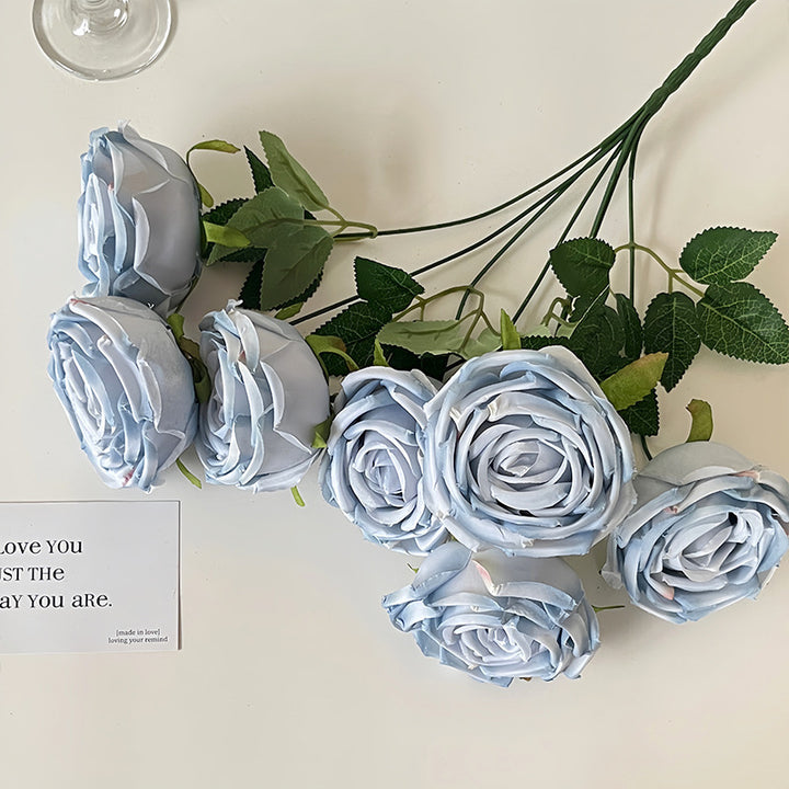 Realistische Künstliche Rosenblüten mit Blättern Karnz