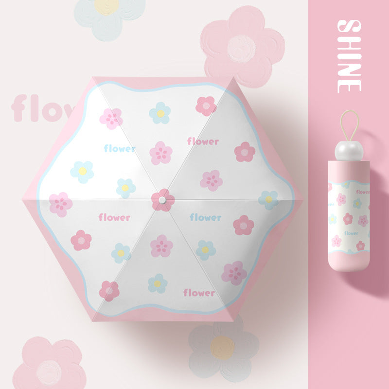 Damen Faltregenschirm mit verspieltem Blumendesign Karnz