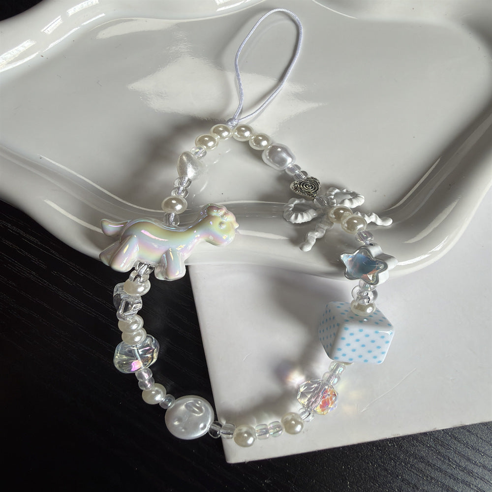 Verspielte Perlen Charm Brillen Kette Karnz
