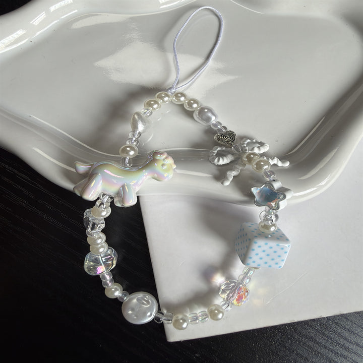 Verspielte Perlen Charm Brillen Kette Karnz