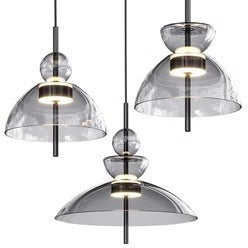 Moderne Glaskuppel Pendelleuchte