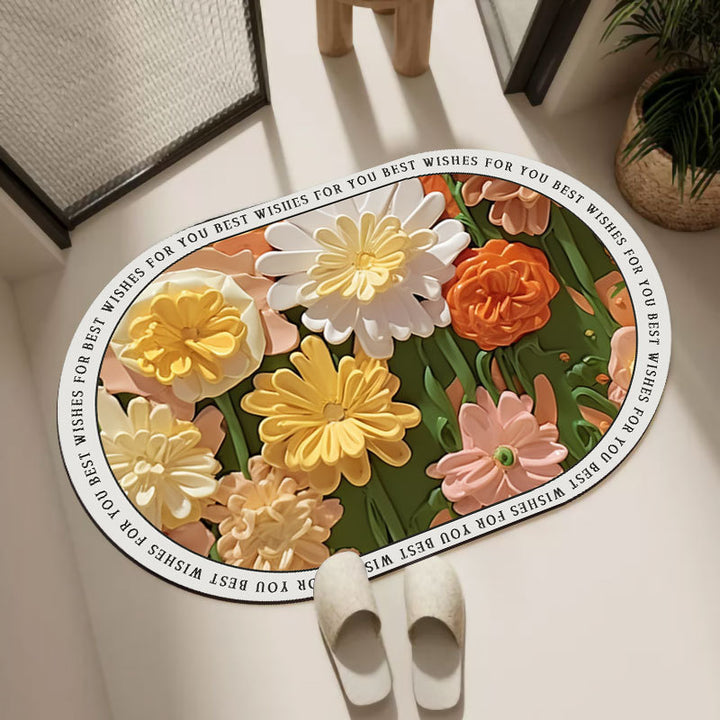 Oval dekorative Badematte