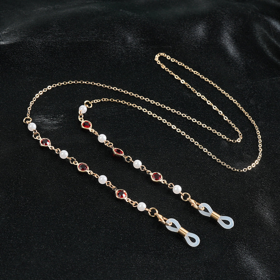 Elegante Edelstein Sonnenbrillen Kette Karnz
