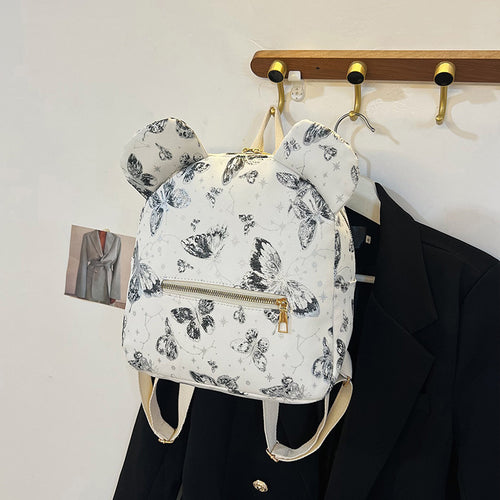 Süßer Schmetterlingsdruck Mini-Rucksack Karnz