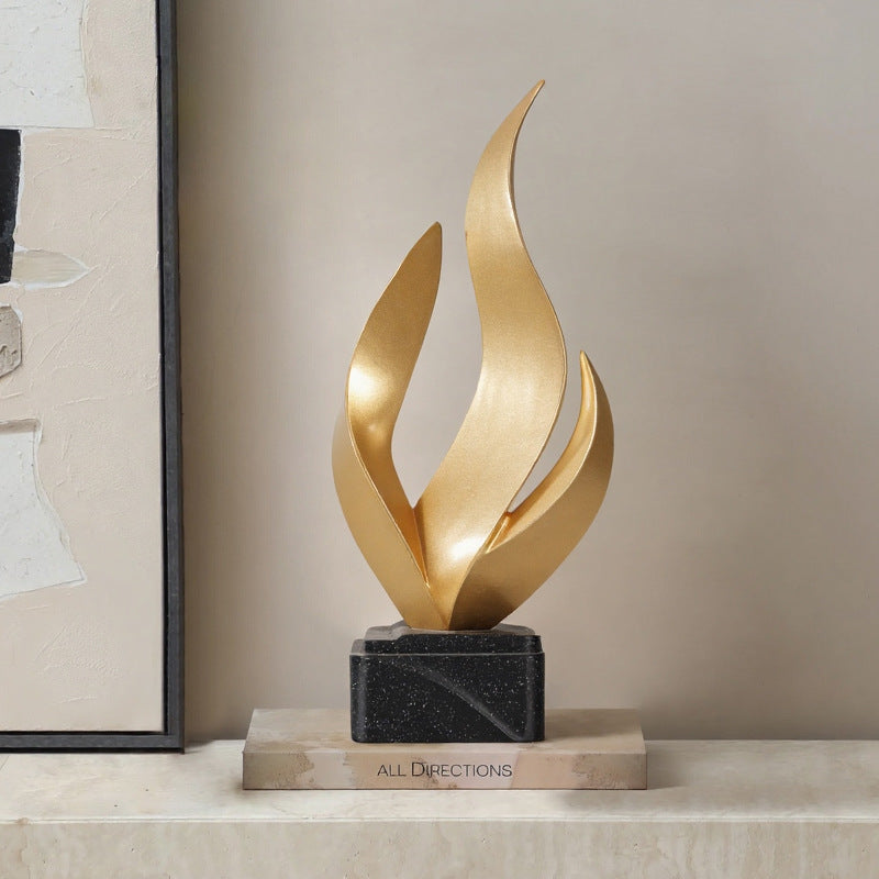 Moderne flammenförmige dekorative Skulptur