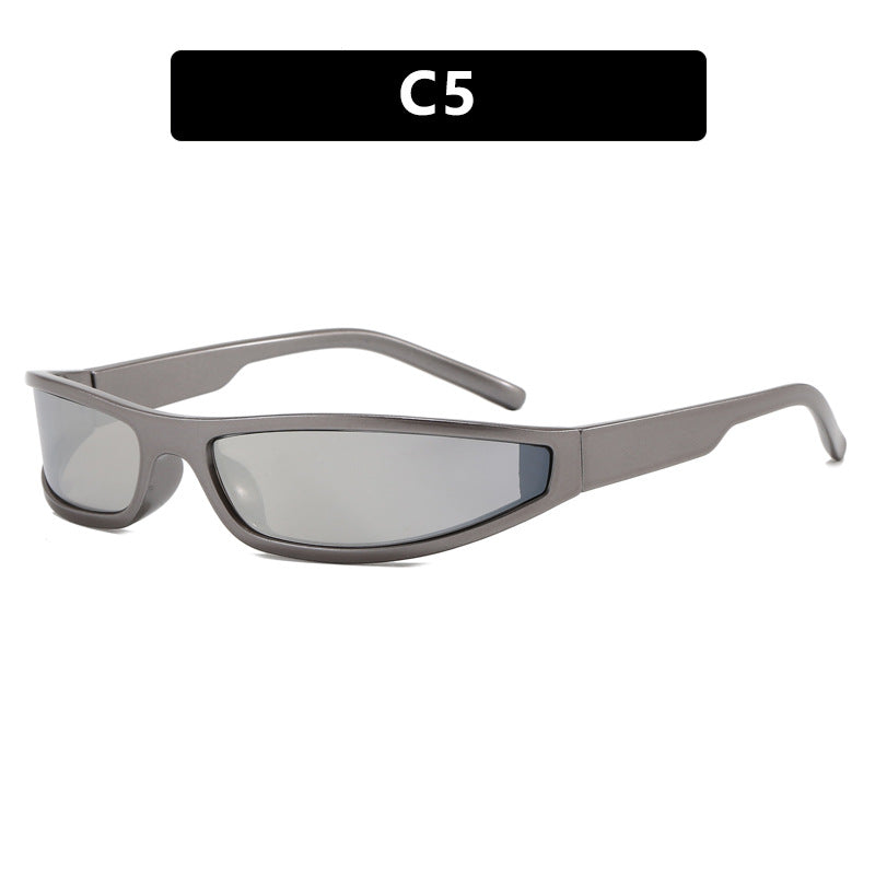 Damen sportliche Sonnenbrille mit flachem, aerodynamischem Design und UV-Schutz Karnz
