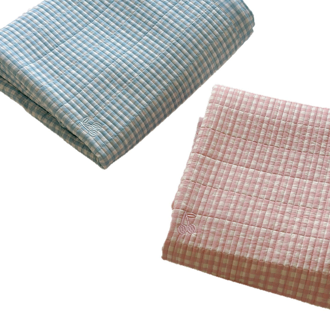 Baumwoll-Mischung Gestreift Percale Matratzenbezug und Kissenbezug Set