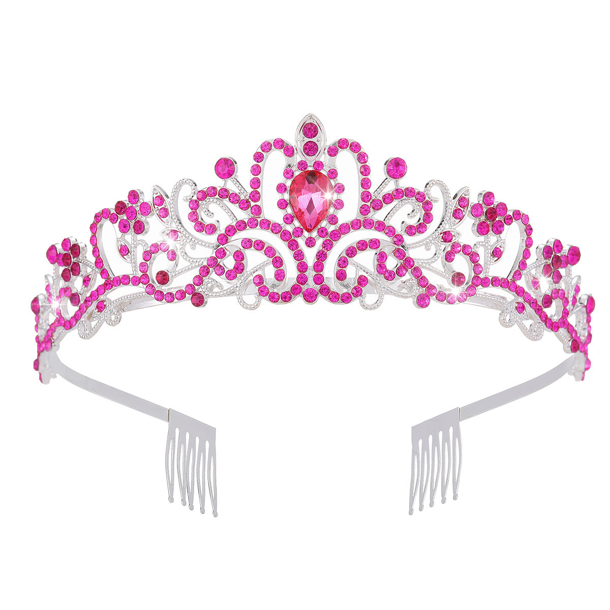 Damen Funkelnde Kristall-Tiara mit filigranem Design Karnz