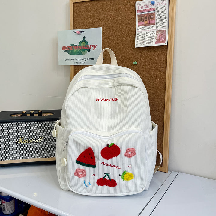 Stylische Bestickte Obstmuster Rucksack Karnz