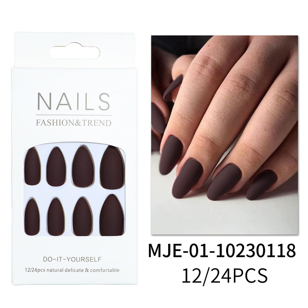 Matte Finish Press-On Nagel Extensions Karnz