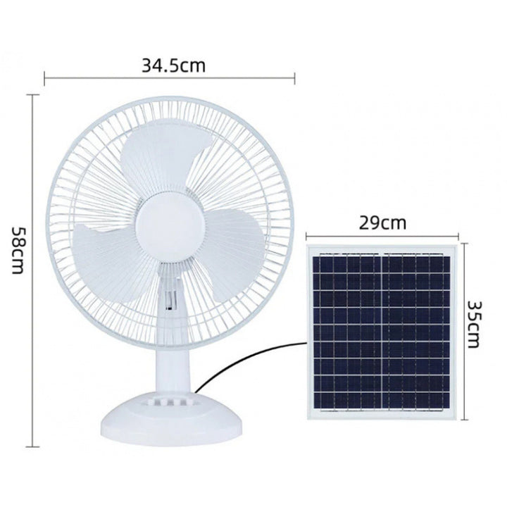 Unisex Solarbetrieben Standventilator mit verstellbarem Neigungswinkel und effizienten Lüfterblättern Karnz