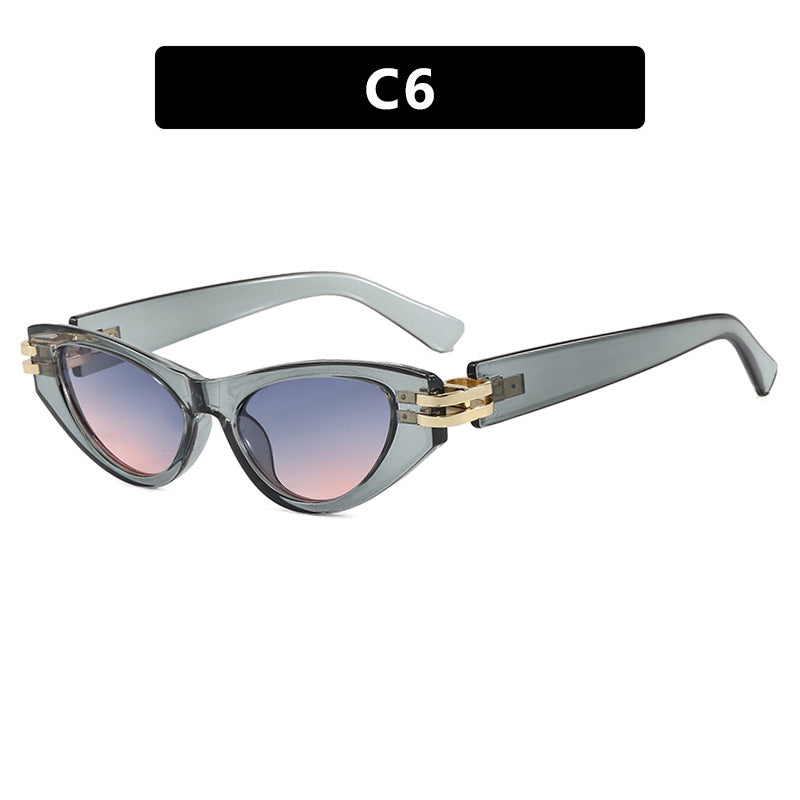 Damen Cat-Eye Sonnenbrille mit luxuriösen Akzenten Karnz
