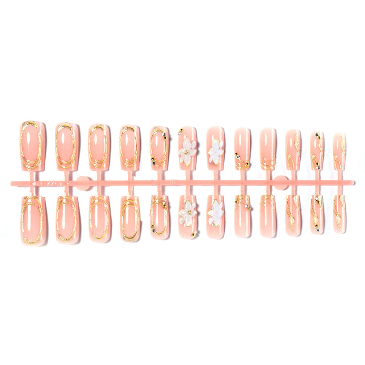 Blumenakzent Press-On Nagelset Karnz