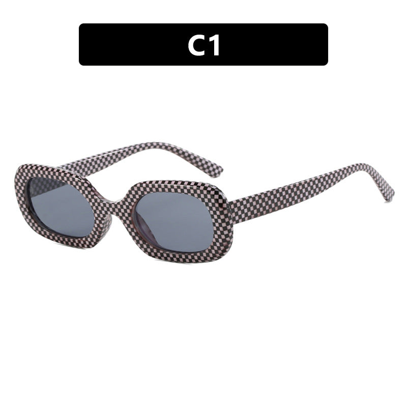 Damen oversized Sonnenbrille mit ausgefallenem Muster Karnz