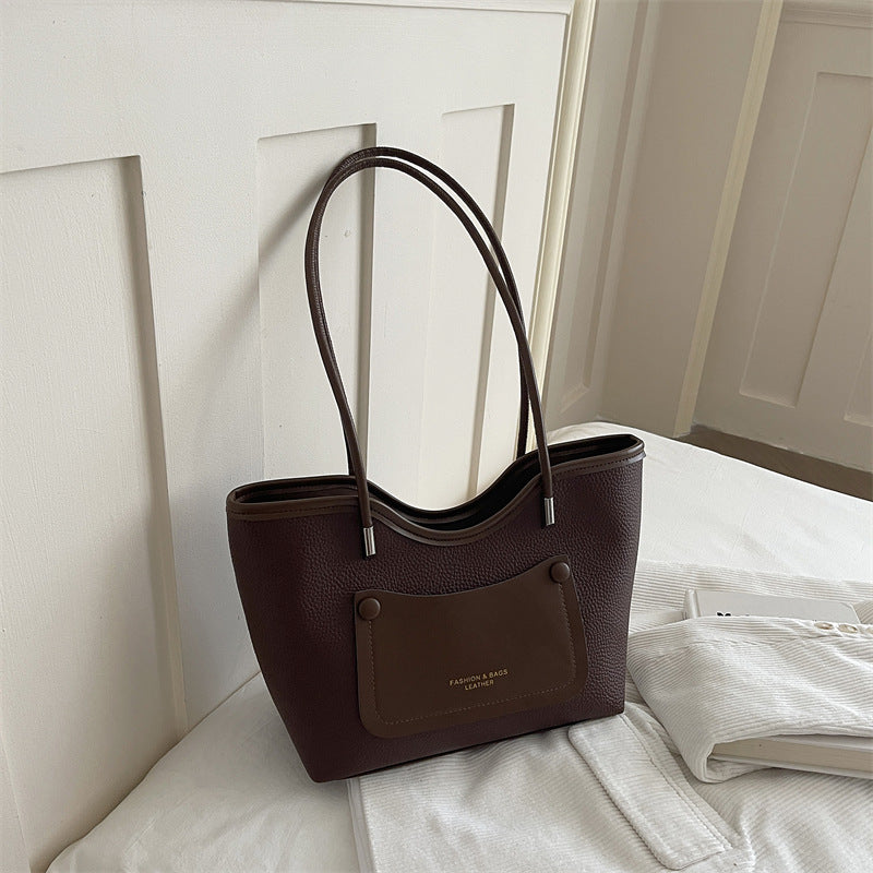 Minimalistische Leder Tote Bag