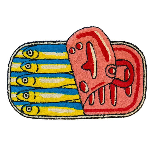 Bunter runder Fischer-Themen-Teppich