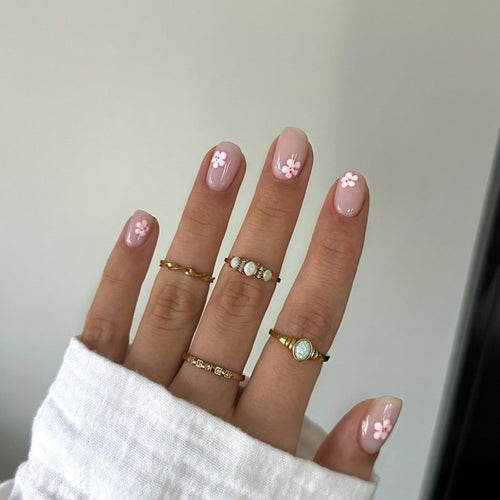 Florales Design Press-On Nagelverlängerungen Karnz