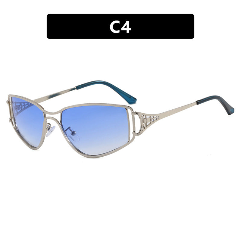 Damen exklusive Cat-Eye Sonnenbrille mit eleganten Verzierungen Karnz