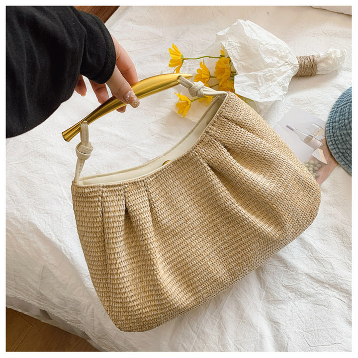 Handtasche mit Elegantem Holzgriff Karnz