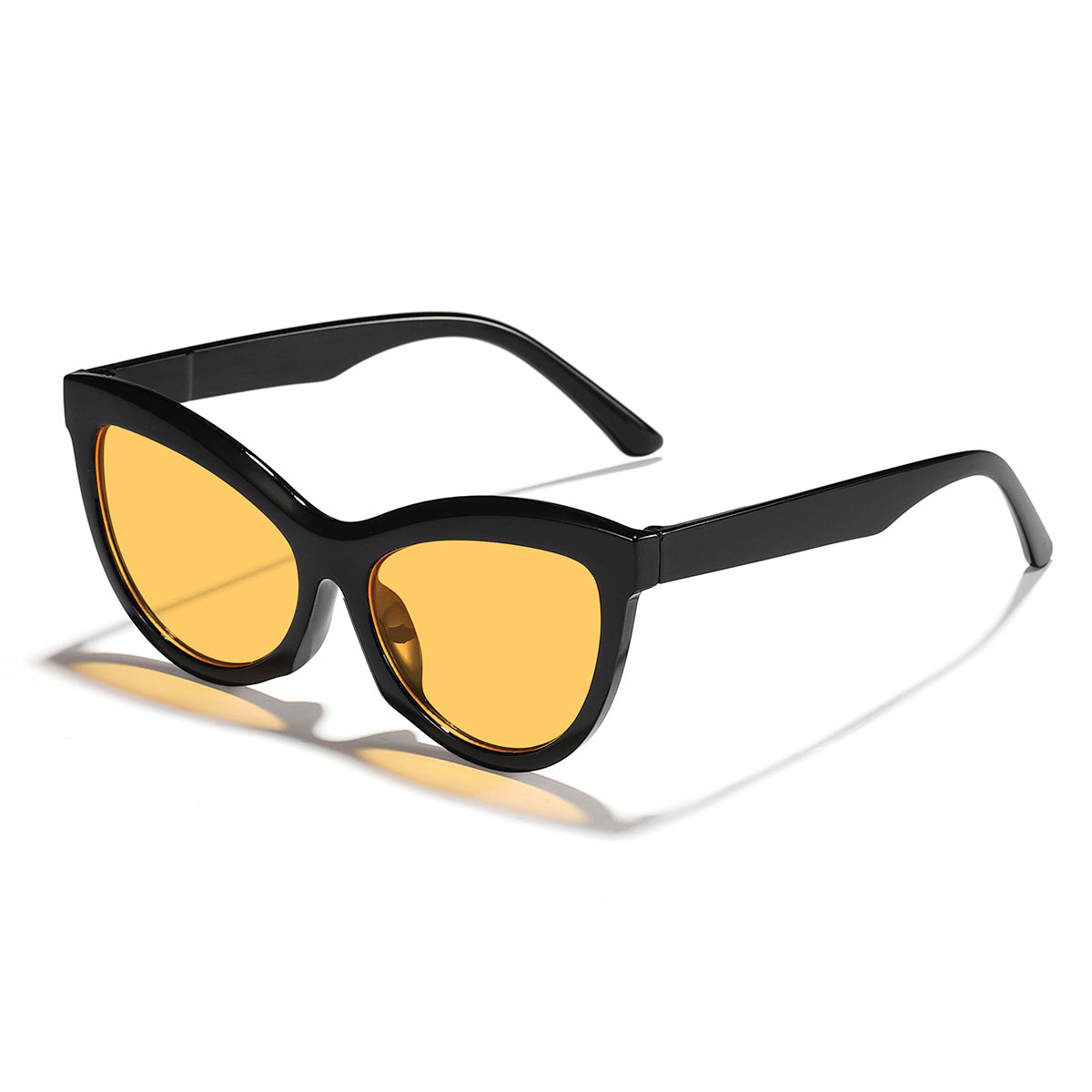 Damen trendige Schwarz-Weiß Sonnenbrille Karnz