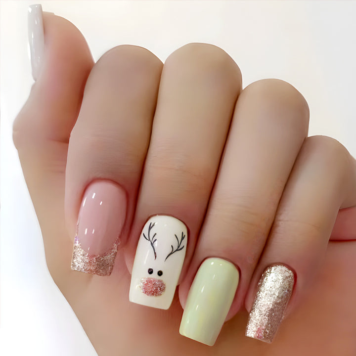 Festliche Saisonale Press-On Nagelkunst Set Karnz
