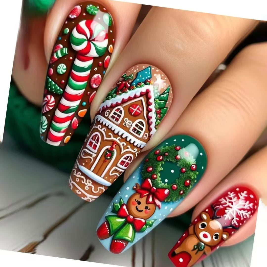 Festliches Weihnachts-Nagelkunst-Design-Kit