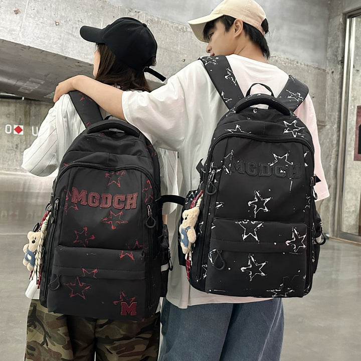 Stern-Print Multi-Fach Rucksack Karnz
