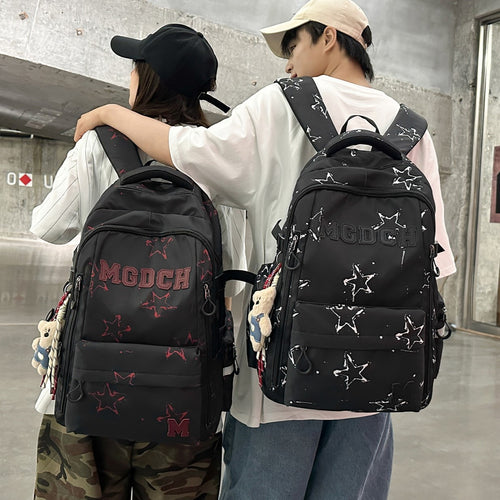 Stern-Print Multi-Fach Rucksack Karnz