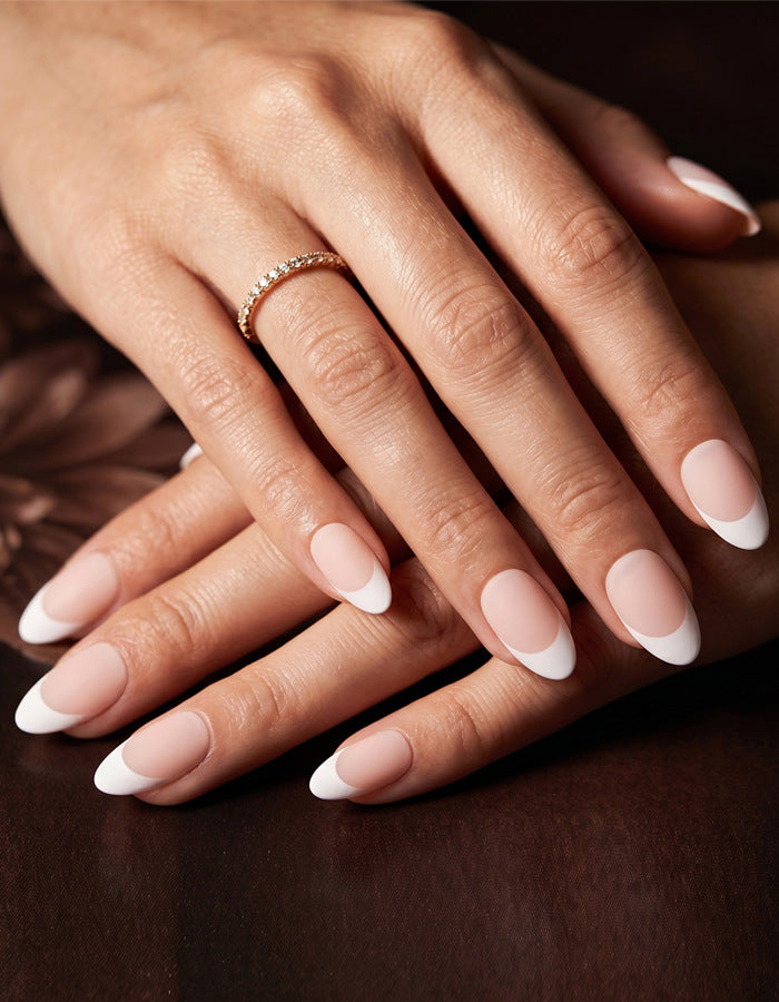 Elegante French Tip Press-On Nägel Karnz 1789389076