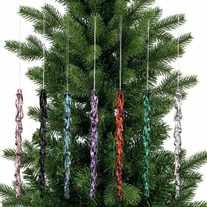 Dekorative Weihnachtslichterkette mit Eiszapfen-Design Karnz