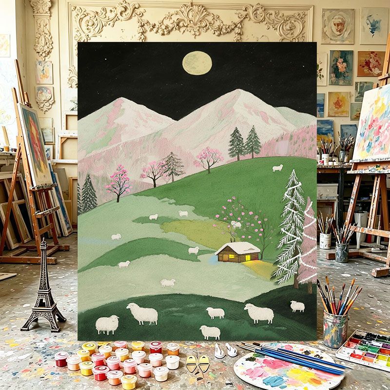 Scenic Mountain Landscape Canvas Art Print Karnz