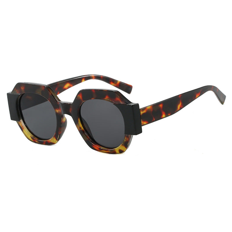Damen trendige Sonnenbrille im hexagonalen Design Karnz
