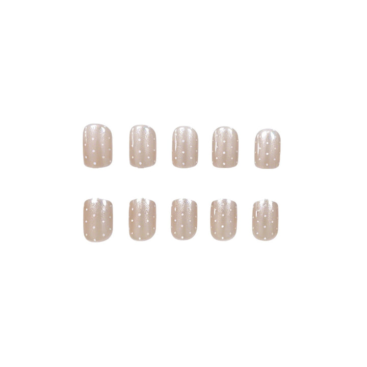Elegante Glitter- und Punkt-Acryl-Nagelerweiterungen Karnz
